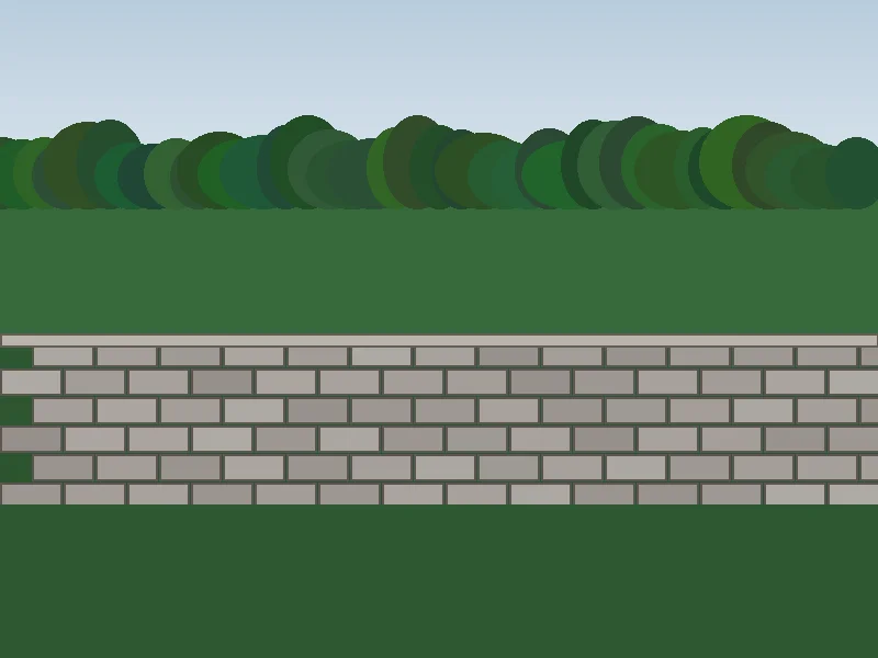 Interlocking segmental concrete block retaining wall with drainage gravel backfill terracing sloped Peabody yard