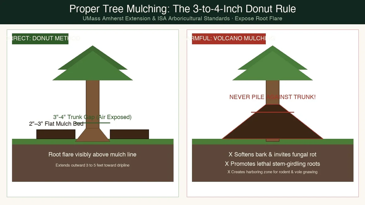 Wide Natural Mulch Ring